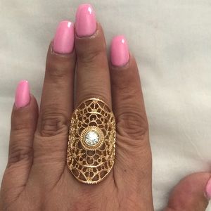 Large Gold-tone Statement Ring